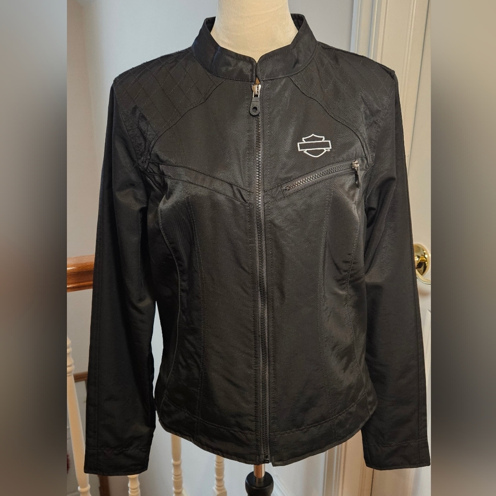 Harley-Davidson Nylon Jacket with Rhinestone Logo.